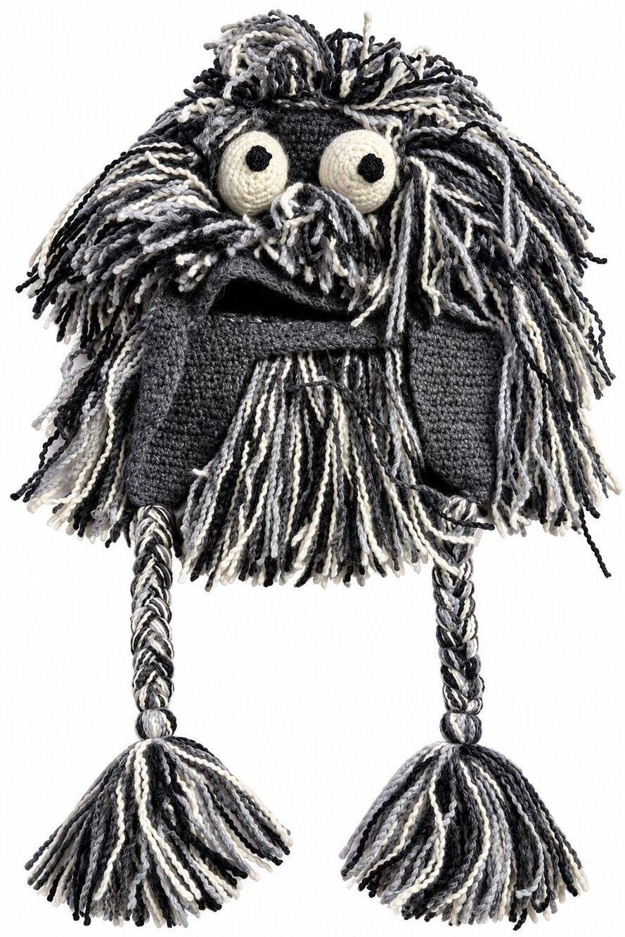 Peruvian Trading Company Fly Silly Monster Hand Crochet Earflap Tassel Adult Hat
